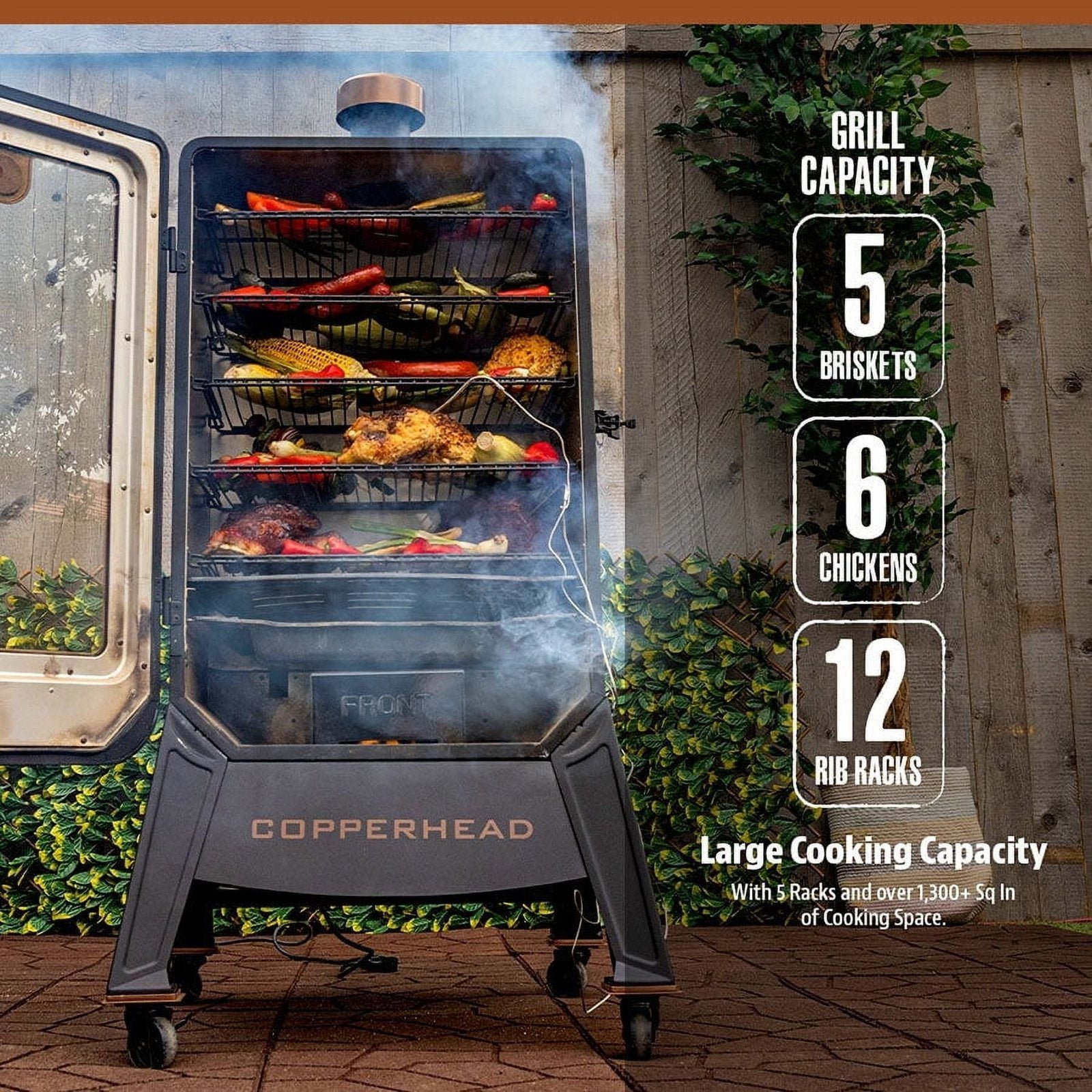 Pit Boss 1300 Connected Pellet Smoker Copperhead – Onyx Edition with Wi-Fi® - Image 3