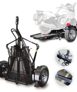 Go! Series Single Rail Folding Motorcycle Trailers – Deluxe Chrome Wheels Balanced