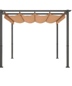 Stylish 10′ x 13′ Aluminum Patio Pergola with Retractable Canopy – Perfect Backyard Shade Shelter for Outdoor Parties