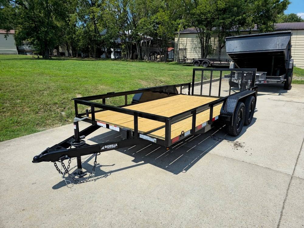 6’4″ x 14 Utility Trailer Powder Coated Dovetail (2) 3500 Axles 7k GVWR - Image 3