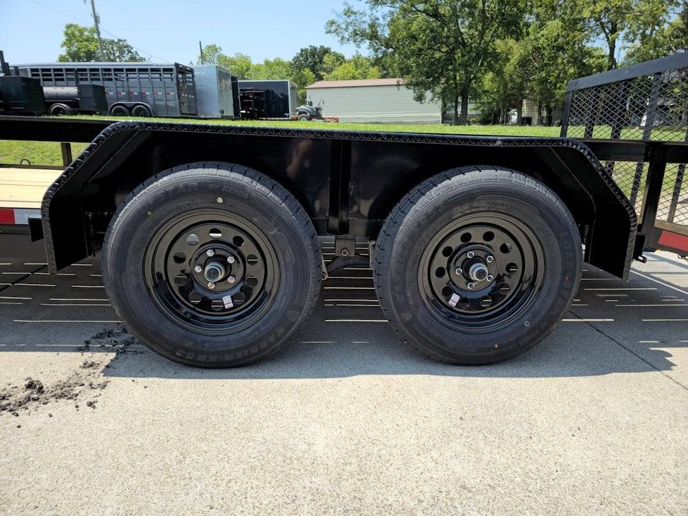 6’4″ x 14 Utility Trailer Powder Coated Dovetail (2) 3500 Axles 7k GVWR - Image 14