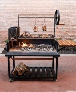 Premium Argentine/Santa Maria BBQ Grill with Wood Fire and Charcoal Grill