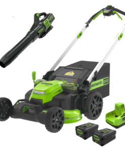 60V 25″ Cordless Battery Self-Propelled Mower Combo Kit w/ Blower, (2) 4.0Ah Batteries and Dual Port Charger