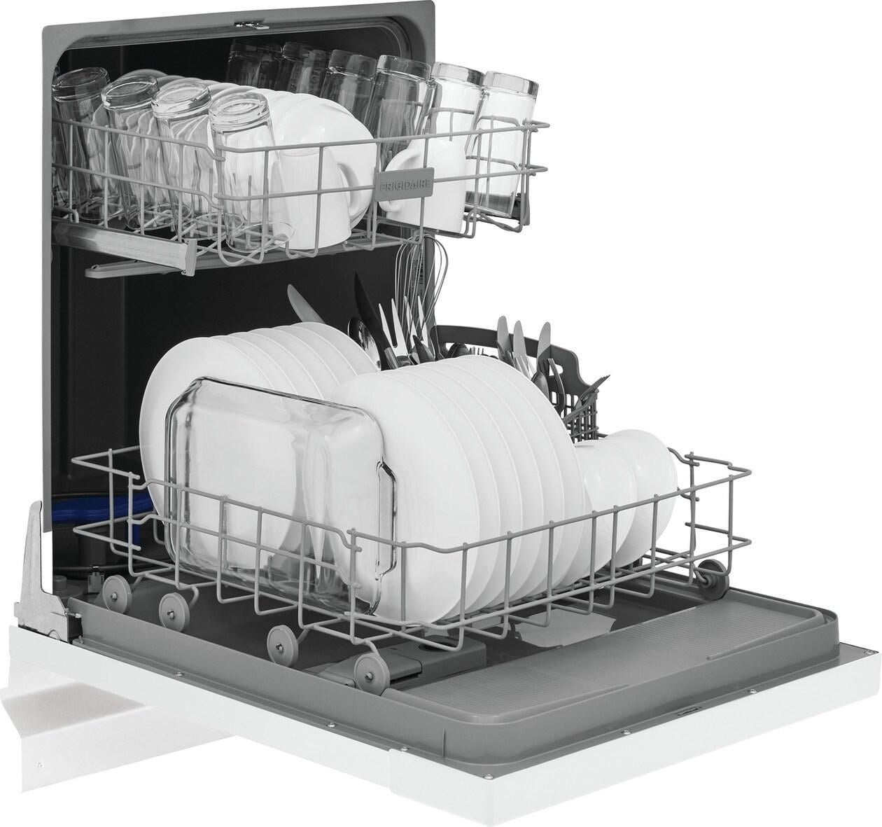 Frigidaire FDPC4221AW 24″ Built-In Dishwasher, Front Control, White - Image 3