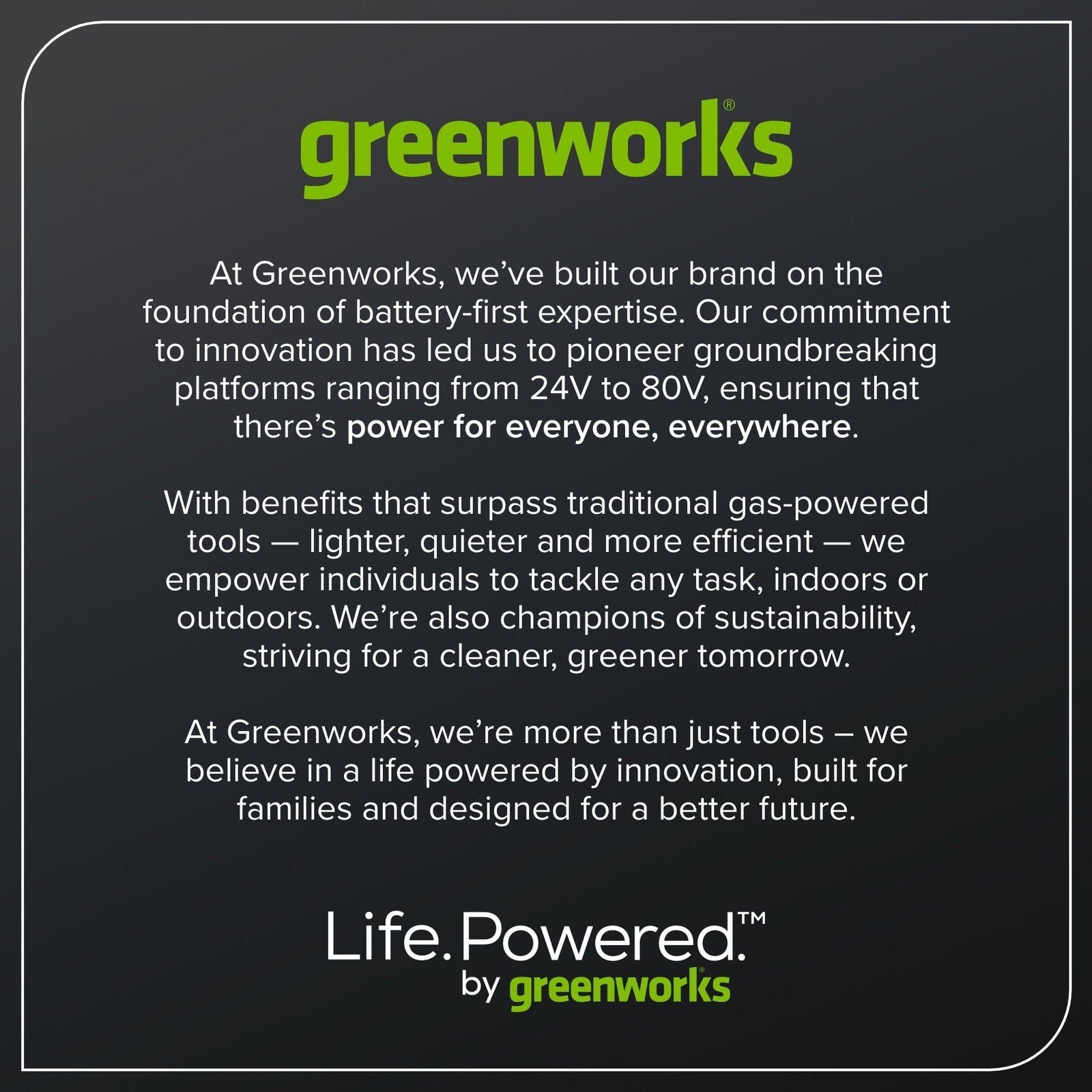 Greenworks 60V 21″ Self Propelled Lawn Mower with (1) 8.0 Ah Battery & Rapid Charger 2546402 - Image 10