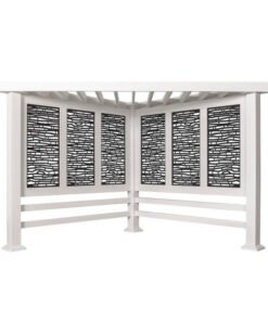 Richmond Modern Metal Steel Pergola with Canopy