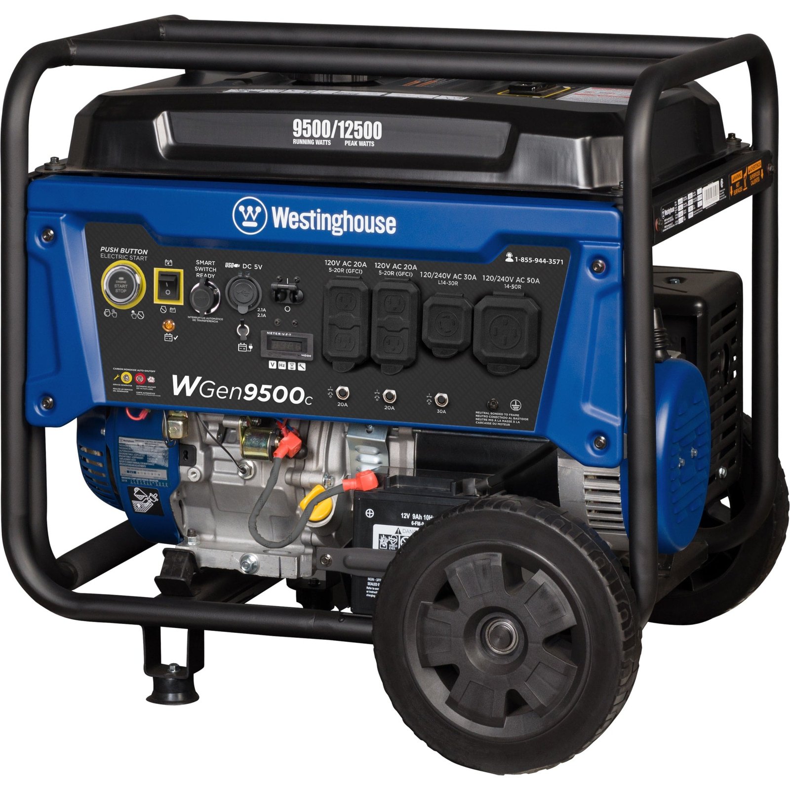 Westinghouse WGen9500c Remote Electric Start 9500-Watt Single Fuel (Gasoline) Portable Generator WGEN9500C - Image 9