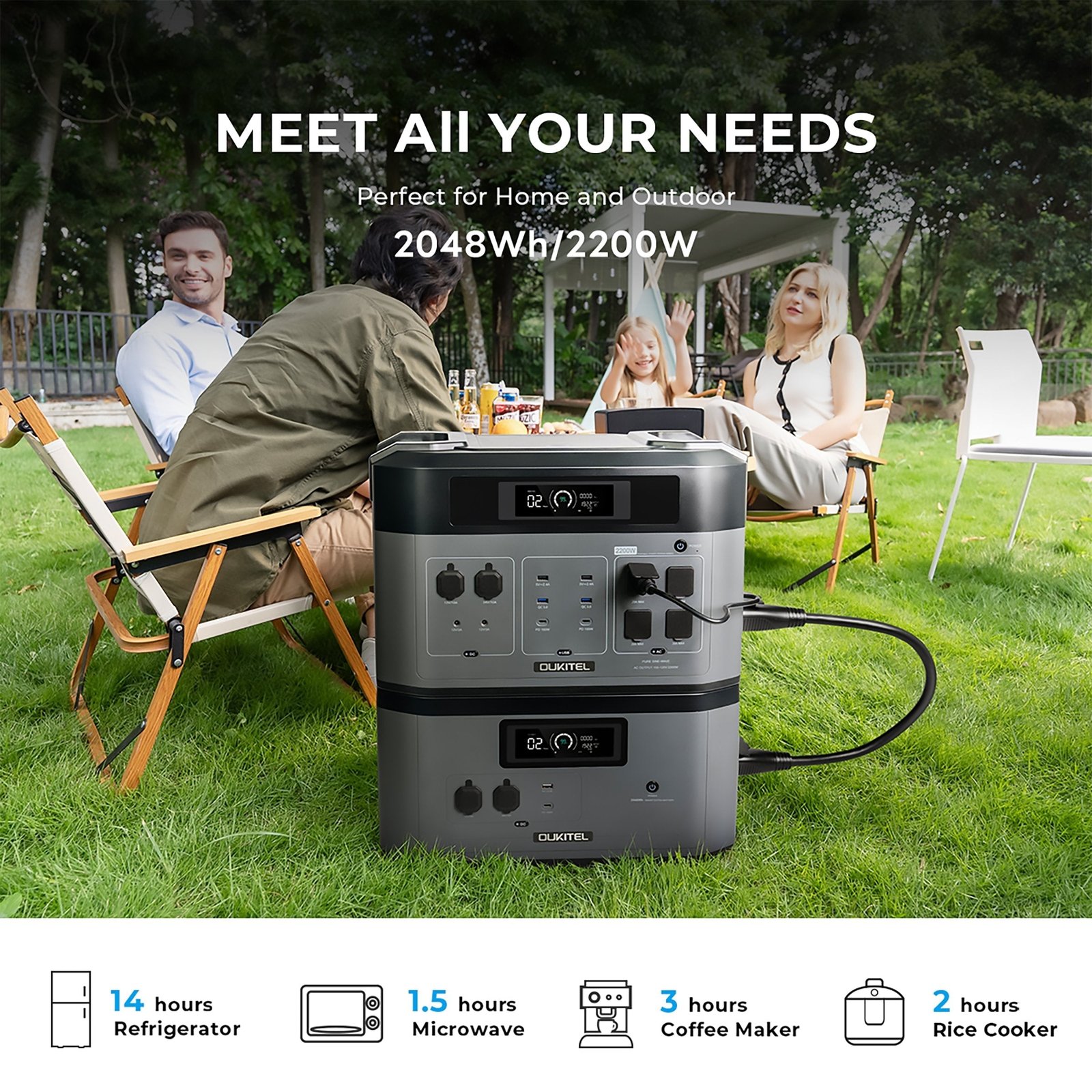 OUKITEL BP2000+400W Solar Generator - Image 6