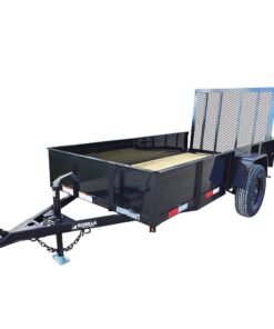 5′ X 10′ Utility Trailer Straight Deck 18″ Sides Tall Gate