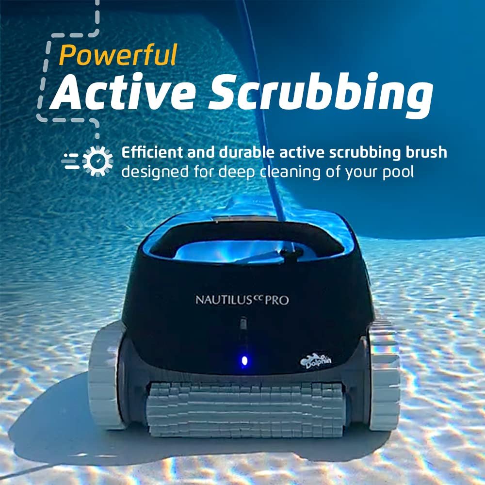 Dolphin Nautilus CC Pro Wi-Fi Robotic Pool Vacuum Cleaner up to 50 FT – Waterline Scrubber Brush - Image 6