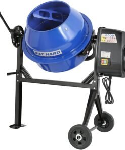 BILT HARD 4 Cu. Ft. Electric Cement Mixer – 550W Portable with Wheels