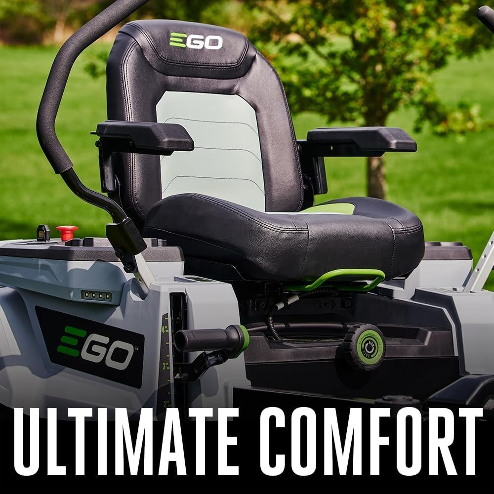 EGO Power+ Electric Riding Lawn Mower, 42″ Deck with Zero Turn Radius, Includes (4) 56V 10.0Ah Batteries and Charger – ZT4204L - Image 6