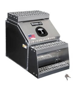 Buyers Products 28-in x 24-in x 18-in Smooth Aluminum Step Box Truck Tool Box 1705281