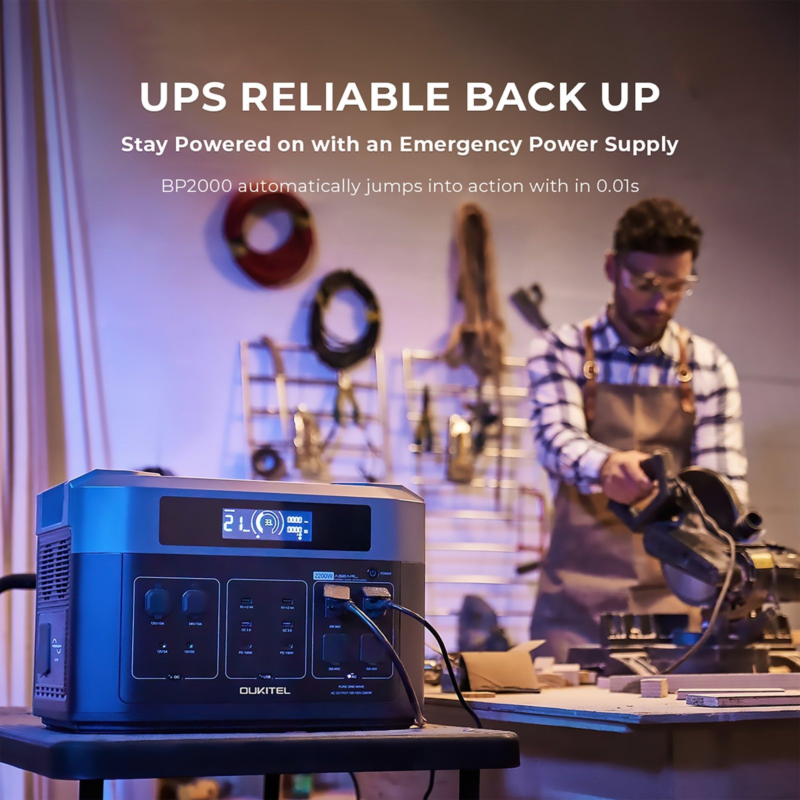 OUKITEL BP2000+400W Solar Generator - Image 7