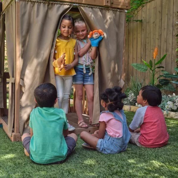 Kids Kidkraft Bear Cave Lodge Swing Set / Playset - Image 2