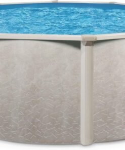 Aquarian 21ft x 52in Round Steel-Frame Above Ground Swimming Pool – Phoenix Series, DIY Outdoor Backyard Pool
