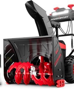 PowerSmart HB2805A 80V 24-Inch Self-Propelled 2-Stage Cordless Snow Blower with 6.0Ah Battery & Charger