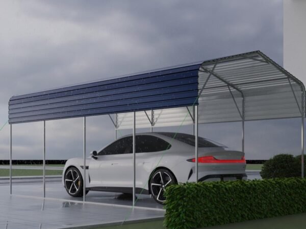 11x19FT Heavy Duty Metal Carport | Galvanized Outdoor Shelter for Cars, Boats & Parties - Image 5