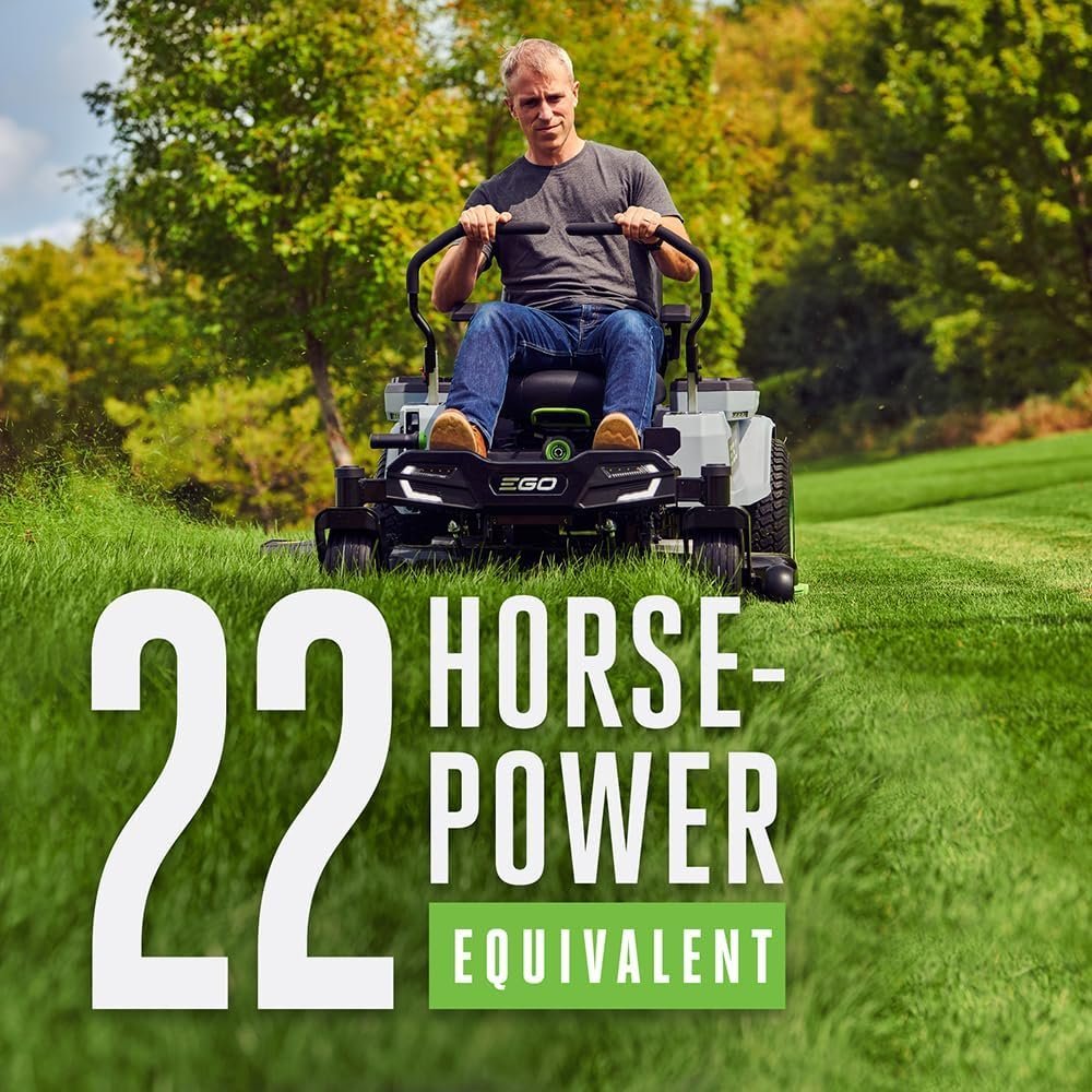 EGO Power+ Electric Riding Lawn Mower, 42″ Deck with Zero Turn Radius, Includes (4) 56V 10.0Ah Batteries and Charger – ZT4204L - Image 4