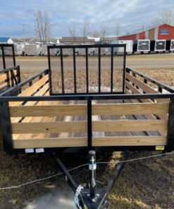 7×10 Heavy-Duty Utility Trailer – Single Axle with Wood Floor & LED Lights