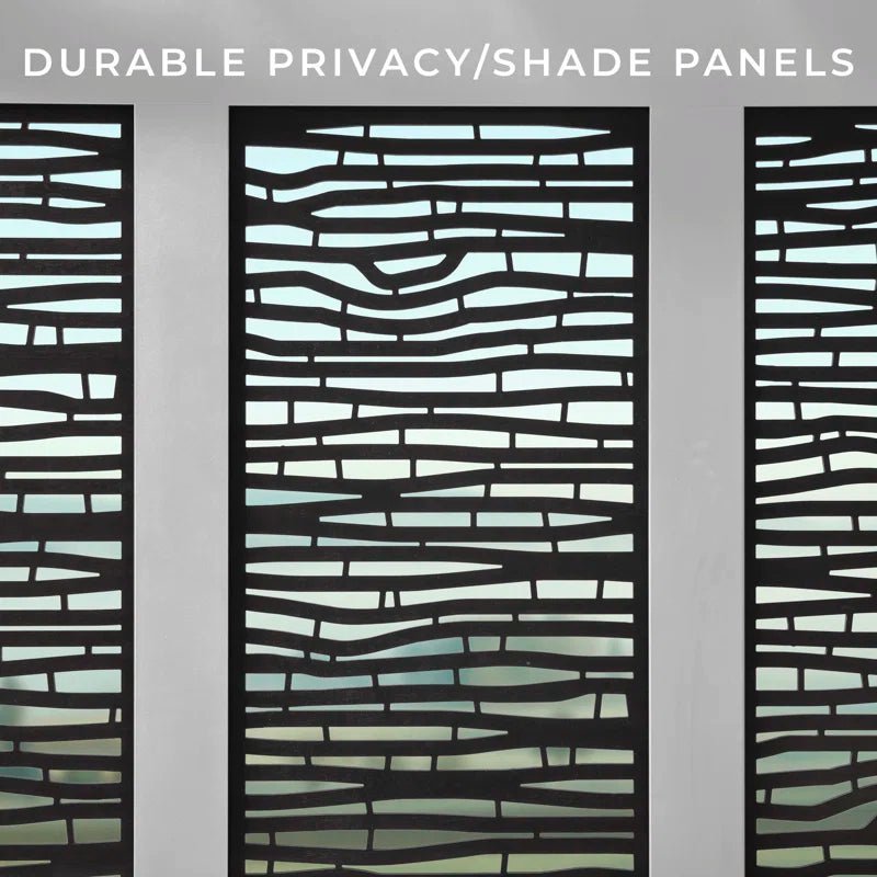 Richmond Modern Metal Steel Pergola with Canopy - Image 7