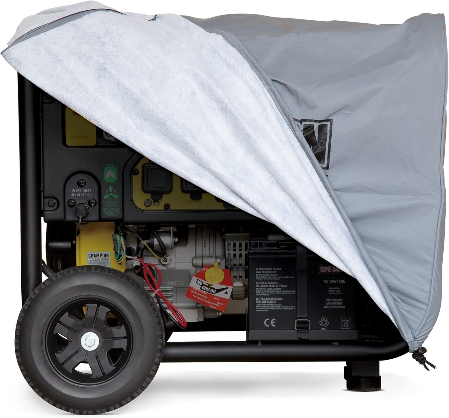 Champion 6250-Watt Open Frame Inverter Generator (100519) + Weather-Resistant Storage Cover - Image 6