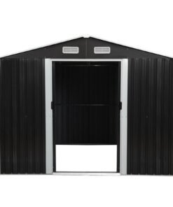 8′ x 10′ Tool Storage Shed Charcoal Black