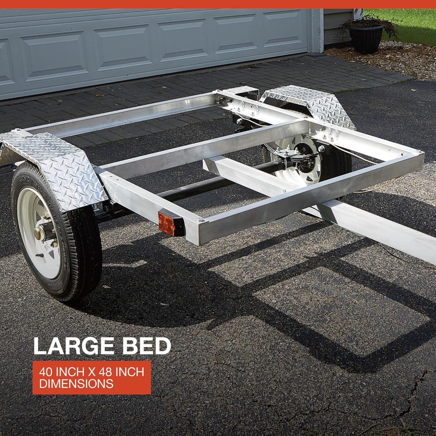 Ultra-Tow 40in. x 48in. Aluminum Utility Trailer Kit – 1060-Lb. Load Capacity - Image 2