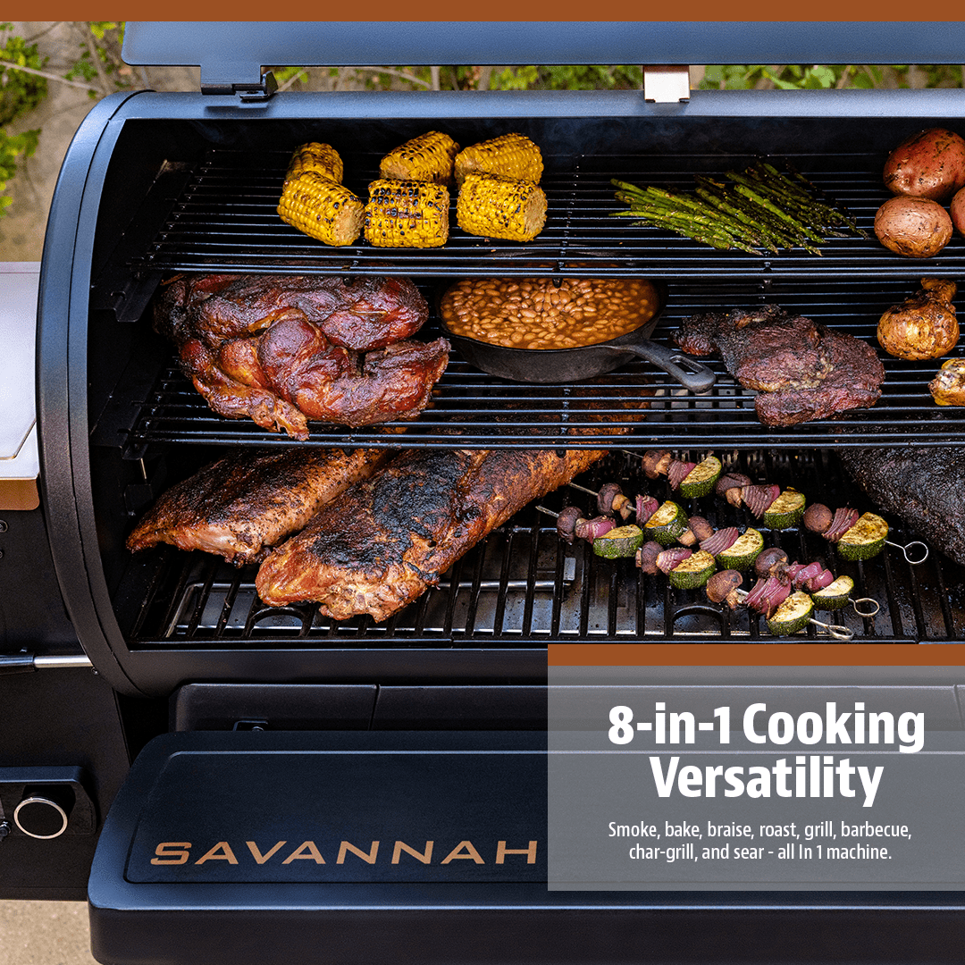 Pit Boss Pellet Smoker, Savannah 1500 Square Inch Wood Fired Pellet Grill, Onyx Series - Image 8