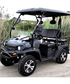 New Gas Golf Cart UTV Hybrid Big Hammer 200 GVX Side by Side UTV With Custom Rims/Tires – Black