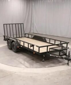 6×16 Heavy-Duty Tandem Axle Utility Trailer – 2025 Steel Frame with Wood Deck