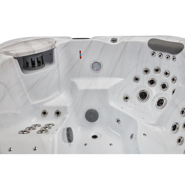 Danika 5-person 68-jet Hot Tub With Bluetooth In Gray - Image 3