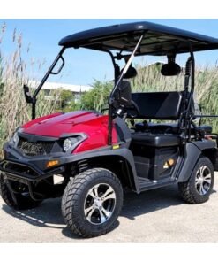 New 4 Seater Electric Golf Cart Hybrid UTV HJS 60v Electric EV5 UTV Utility Vehicle – Red