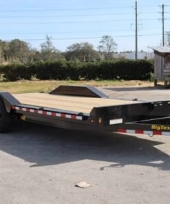 22 Foot Big Tex Heavy Duty with Drive-Over Fender Black Equipment Trailer (14DF-19BK+3KR)