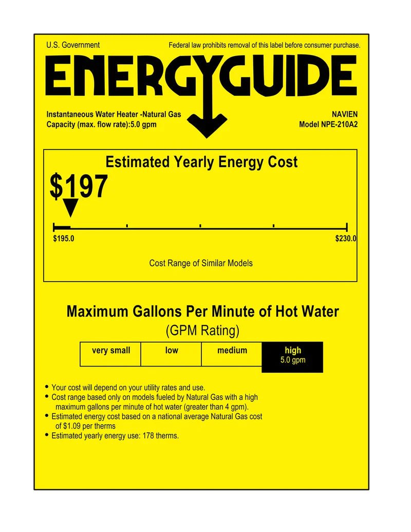 Navien NPE-210A2 High efficiency Condensing Tankless Water Heater - Image 2