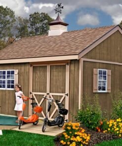 New Castle 16×12 Wood Storage Shed Kit – ALL Pre-Cut
