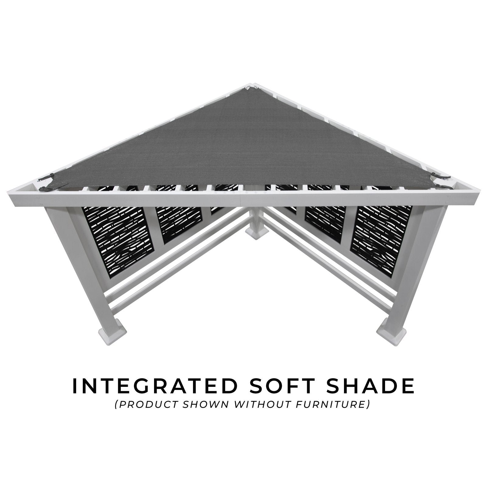 Ridgedale Modern Steel Cabana Pergola with Conversational Seating - Image 7