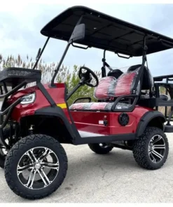 48V Electric Golf Cart 4 Seater Lifted Renegade+ Edition Utility Golf UTV Compare To Coleman Kandi 4p – Red