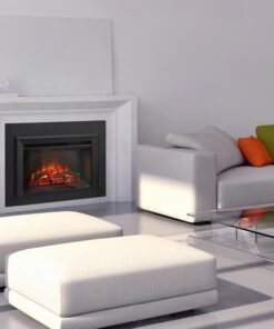 SimpliFire 30-In Electric Fireplace Insert with LED Flame and Multi-Color Ember Bed