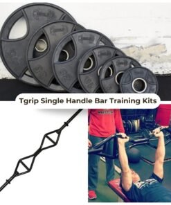 TGrip Pro Series Single Handle Bar with Solid Olympic Sleeves Training Kits – Multi Grip – Functional Training – Football – Swiss – Neutral