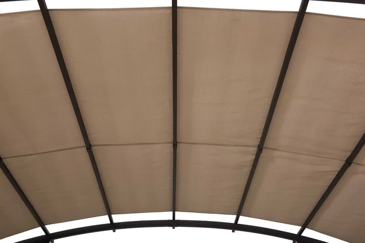 Pergola, Outdoor Steel Arched Pergola with Adjustable Canopy - Image 4