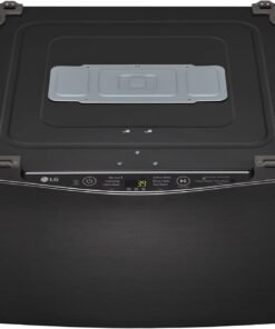 LG – SideKick 1.0 Cu. Ft. High-Efficiency Smart Top Load Pedestal Washer with 3-Motion Technology – Black steel