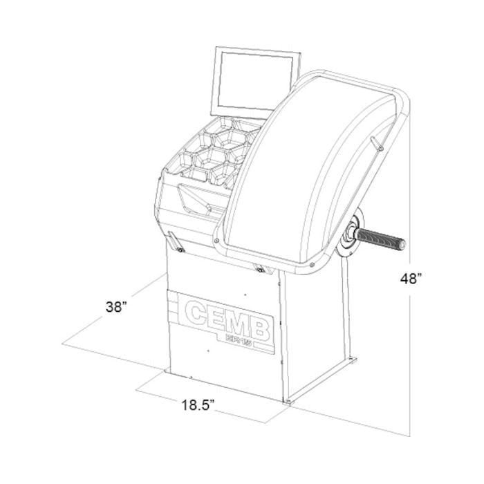 CEMB EZ15 3D Data Entry Wheel Balancer - Image 3