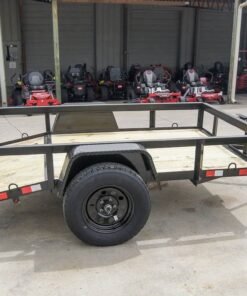 5×8 Powder Coated Dovetail Utility Trailer Single 3,500lb Axle