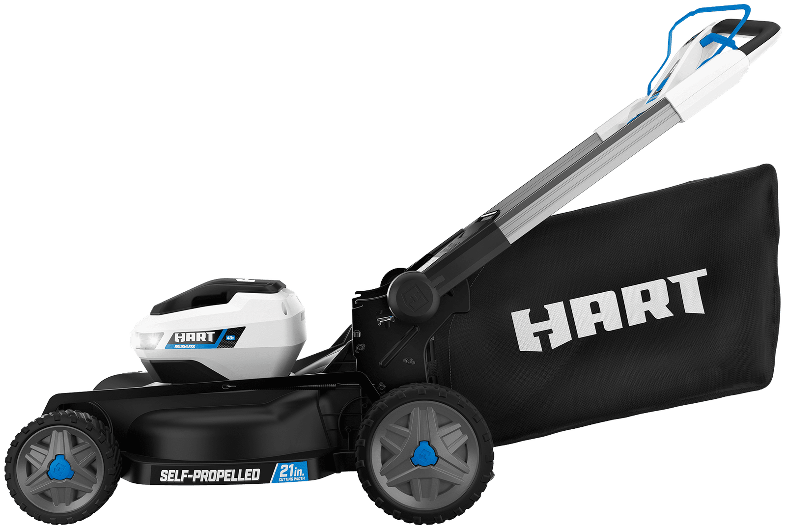 HART 40-Volt 21-inch Supercharge 3-in-1 Self-Propelled Mower Kit, (2) 6.0Ah Lithium-Ion Batteries - Image 10
