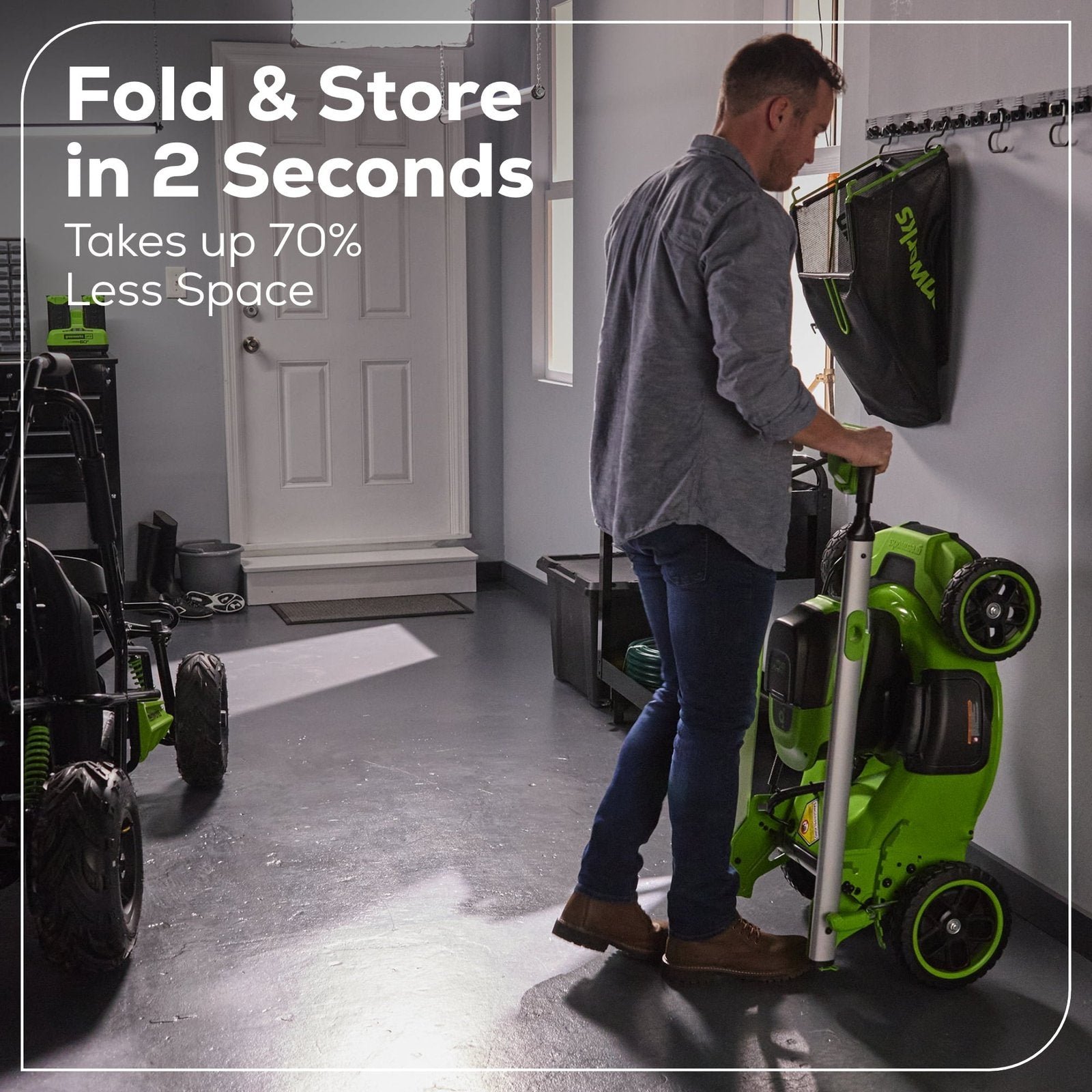 Greenworks 60V 21″ Self Propelled Lawn Mower with (1) 8.0 Ah Battery & Rapid Charger 2546402 - Image 8