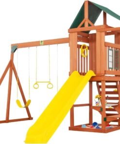 Creative Cedar Designs Cedar Cottage Wooden Swing Set