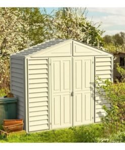 DuraMax 10.5ft x 2.75ft SidePro Vinyl Shed with Foundation Kit