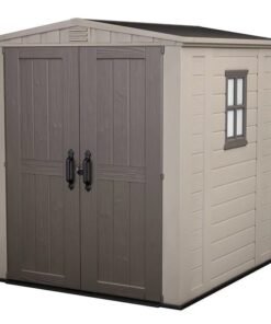 Factor 6 x 6 FT Strong Storage Shed Made Of Extremely Durable Resin And Reinforced with Steel