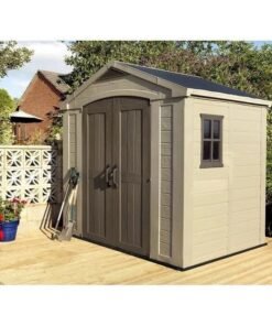 Factor 8 ft. W x 6 ft. D Plastic Storage Shed